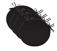 MCNDSI 1/2/4 Pcs CojíN Redondo De CojíN Acolchado Sillas De Oficina, Restaurante Y DiáMetro Resistente con Correas(#7,48x8cm/19x3in(4pcs))