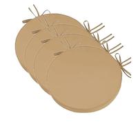 MCNDSI 1/2/4 Pcs CojíN Redondo De CojíN Acolchado Sillas De Oficina, Restaurante Y DiáMetro Resistente con Correas(#12,48x5cm/19x2in(4pcs))