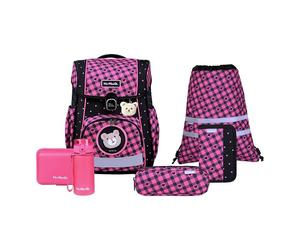 McNeill Bravo Juego de mochilas escolares 8 piezas rosa