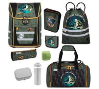McNeill - Mochila escolar de primera clase, edición especial de Disney, ergonómica y ligera, para niños y niñas, Mandalorian Khaki Verde, 40 x 28 x 21 cm