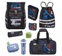 McNeill - Mochila escolar de primera clase, edición especial de Disney, ergonómica y ligera, para niños y niñas, Star Wars Darth Vader Gris Oscuro, 40 x 28 x 21 cm