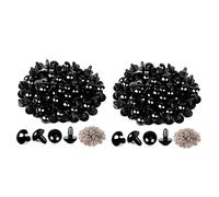 Mcnhbdgg 200 Ojos de Ganchillo de Seguridad de Plástico Una Granel con 200 Arandelas para Manualidades de Ganchillo (0,24 Pulgadas/0,236 Pulgadas)