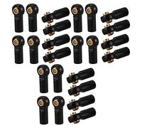 Mcnhbdgg 24 Piezas M3 Barra de Acoplamiento de la ArticulaciÓN de RÓTula Tirante de Cabeza de Bola Foca Fin de 1/10 RC CamiÓN Coche CamiÓN Calesa Negro