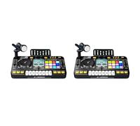 Mcnhbdgg 2X Controlador de Mezclador de DJ Multifuncional de Simulación para Niños, Reproductor de DJ de Órgano Electrónico, Juguete de Entretenimiento Musical.