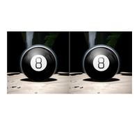 Mcnhbdgg 2X Juguete y Juego Magic 8 Ball, Adivino, Preguntas y Respuestas, Regalo Ideal para Amigos y Diversión para Niños