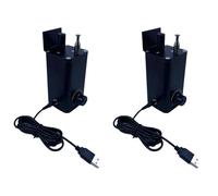 Mcnhbdgg 2X Motor de Barbacoa Portátil de Alta Torsión y Velocidad Ajustable con Cable USB para Cocina de Camping.