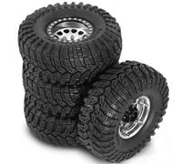 Mcnhbdgg 4 Piezas de Neumáticos de Metal Beadlock de 1,9 Pulgadas con Garra para Terreno Fangoso para FCX10 SCX10 Pro SCX10 UTB18 TRX4 Plateados