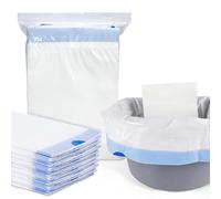 Mcnhbdgg 40 Paquetes de Fundas para Inodoro con 40 Almohadillas Absorbentes, Bolsas de Inodoro Desechables Antifugas para Adultos, para Inodoros de Cabecera.