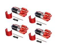 Mcnhbdgg 4X 370 Motor Cepillado + Caja de Engranajes de Disipador de de Aleación para C14 C24 B14 B24 B16 Rojo
