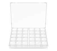 Mcnhbdgg Cajas de Almacenamiento Apilables con 30 Compartimentos y Tapas, Mini Contenedores para Cuentas, Purpurina, Slime, Pintura o Semillas, Transparentes
