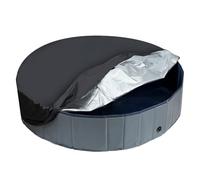 Mcnhbdgg Cubierta Redonda para Piscina para Perros, Plegable, para Bañera Elevada, para Niños y Portátil.