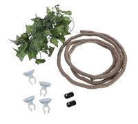 Mcnhbdgg Enredaderas con Rama Curvada para Reptiles, Hojas Flexibles, Decoración del Hábitat de Mascotas, Jungla Trepadora, Enredaderas Largas para Escalar Gecko