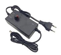 Mcnhbdgg Fuente de Alimentación Multivoltaje Ajustable de 24 V A 36 V, 2 A, con Pantalla Digital para Diversas Aplicaciones. Enchufe Europeo.