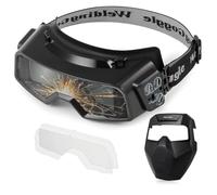 Mcnhbdgg Gafas de Soldadura con Oscurecimiento Automático, Tonos 4/5-9/9-13, Gafas de Seguridad para Soldar, Máscara para Soldador, para Corte TIG MIG ARC.