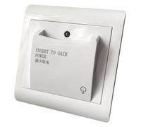 Mcnhbdgg Interruptor de Ahorro de Hotel Tipo 86 con Inserción de Tarjeta Magnética para de Corriente de Líneas de 8800 W y 40 A con Retardo de 15 S