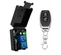 Mcnhbdgg Interruptor de Control Remoto Inalámbrico de 433 MHz, CA 85-256 V, Relé, Módulo Receptor de 2 Canales para Puertas de Garaje, Iluminación y Cortinas.