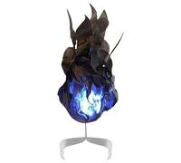 Mcnhbdgg Juguete Divertido de Halloween Bola de Fuego MáGica en la Mano DecoracióN LED para el Hogar Bola de Fuego Adornos Exquisitos Fiesta Negro