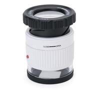 Mcnhbdgg Lupa de Bolsillo 30X con Escala, Luz LED Ultravioleta, Lupa HD, Herramienta de Lectura para Joyería.