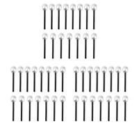 Mcnhbdgg Paquete de 45 Micrófonos de Juguete, Micrófono de Escenario, Micrófono Plateado con Purpurina para Cosplay, Juego de Escenario, Rock Star Prop, Fiesta Temática de Karaoke