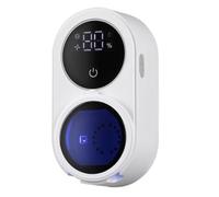 Mcnhbdgg Portacepillos y Limpiador para Baño, con Luz, Ventilador de Secado, Tapa Giratoria Automática, Montaje en Pared, para Casa Inteligente.