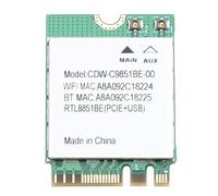 Mcnhbdgg Tarjeta WIFI6 RTL8851BE AX900 2.4G/5G Tarjeta de Red de Doble Banda NGFF M.2 Adaptador Inalámbrico Bluetooth 5.2 para Win11/Win10