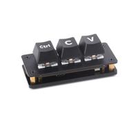 Mcnhbdgg Teclado Programable de 3 Teclas RP2040, Teclado Macro Ctrl C/V para Programadores, Conectar y Usar
