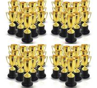 Mcnhbdgg Trofeo de Copa Dorada de Plástico para Niños, Paquete de 160, Premios de Premio por Logros de 3,8 Pulgadas, Reconocimiento Ideal para la Escuela y los Deportes