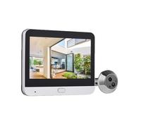Mcnhbdgg Videoportero Inalámbrico Inteligente Tuya Wifi 2MP con Mirilla y Detección de Movimiento PIR. de Seguridad para el Hogar Inteligente B.