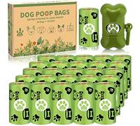 McNory Bolsas para Excrementos de Perro, 520 Unidades/26 Rollos bolsas caca perro con dispensador, Hecho de la Mezcla de almidón de maíz, Extra Gruesa Prueba de Fugas, Fuerte y a Prueba, Verde