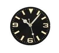 MCNVNEFSAW 28.5mm Reloj Dial + Manos Verde Luminoso Sun Pattern Modificado 369 Nail Men's Reloj Faces Accesorio Fit NH35 / NH36 / 4R / 7S Movimiento Esfera del reloj(C3)