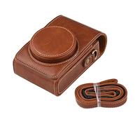MCNVNEFSAW 3 Colores Bolsa de cámara portátil Bolso de Cuero sintético Correa de Hombro GR2 / GR3RX100 / II/III/IV/V/Vi/VII / ZV1 Apto for Ricoh Apto for Sony Bolso de la cámara(Auburn)