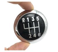 MCNVNEFSAW Ajuste for VW Volkswagen Passat B6 (2005-2011) Car Styling Chrome 5/6 Speed Manual Gear Shift Knob Palanca Stick Emblema Tapa Cubierta Superior(6 Speed)
