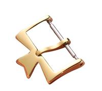 MCNVNEFSAW Cierre de acero inoxidable for correa de reloj for VC Vacheron, hebilla Constantin plateada dorada rosa de metal 18 mm. Cierre(Gold,14mm)