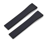 MCNVNEFSAW Correa de reloj de caucho FKM CTS de 16 mm, 18 mm, 19 mm, 20 mm, 21 mm y 22 mm, for hebilla plateada de mariposa de liberación rápida y corte a medida. Cierre(Black No Buckle,20mmx16mm)