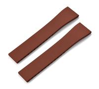 MCNVNEFSAW Correa de reloj de caucho FKM CTS de 16 mm, 18 mm, 19 mm, 20 mm, 21 mm y 22 mm, for hebilla plateada de mariposa de liberación rápida y corte a medida. Cierre(Brown No Buckle,22mmx18mm)