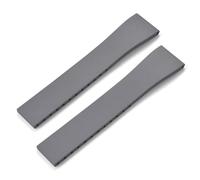 MCNVNEFSAW Correa de reloj de caucho FKM CTS de 16 mm, 18 mm, 19 mm, 20 mm, 21 mm y 22 mm, for hebilla plateada de mariposa de liberación rápida y corte a medida. Cierre(Grey No Buckle,16mmx14mm)