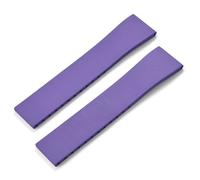 MCNVNEFSAW Correa de reloj de caucho FKM CTS de 16 mm, 18 mm, 19 mm, 20 mm, 21 mm y 22 mm, for hebilla plateada de mariposa de liberación rápida y corte a medida. Cierre(Purple No Buckle,20mmx16mm)