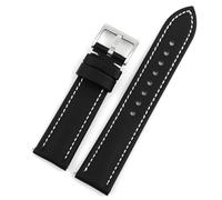 MCNVNEFSAW Correa de reloj impermeable de liberación rápida for hombre y mujer, compatible for Omega, for Blancpain, for Seiko, Divers, 18 mm, 19 mm, 20 mm, 21 mm y 22 mm. correa de reloj(B-white line