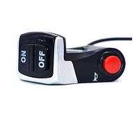 MCNVNEFSAW Cuerno de bicicleta eléctrica de 22,5 mm for ENCENDIDO APAGADO Botón de interruptor de luces de señal Motocicleta Scooter Bike Cuerno de plástico Accesorios Scooter Parts Accessories