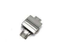 MCNVNEFSAW Reloj de acero inoxidable Cierre de mariposa Hebilla de mariposa 18 mm 20 mm 22 mm Metal Doble Prensa Pliegue Cierre de cierre Accesorios de reparación de plata negros Cierre de reloj(Silve