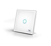 MCO Home MH-S411 White Interruptor de Pared de Cristal con relé y Control de Escena, 230 V, Blanco, One Size