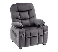 MCombo Kids Sillón juvenil y infantil con función reclinable 7355 (gris oscuro)