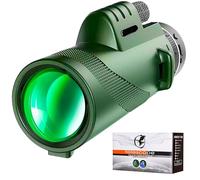 MCOTOP Telescopio monocular de 80 x 100 monoculares de alta potencia para adultos con smartphone, para caza, observación de aves, viajes, camping, senderismo, con soporte para smartphone y trípode