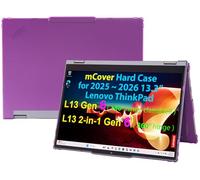 mCover Funda compatible solo con Lenovo ThinkPad L13 Gen 6 2025-2026 de 13.3 pulgadas (Clamshell o 2 en 1) Windows Laptop PC (no compatible con ningún otro modelo Lenovo), color morado