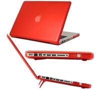 mCover Funda rígida Apple Macbook Pro Retina 13.3" (Modelo A1278 con DVD, no para Macbook Pro, Pantalla Retina de 13") con una Cubierta Transparente para Teclado Transparente (A1278 Rojo)