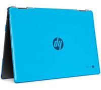 mCover Funda rígida Compatible con portátiles HP Chromebook X360 de 14 Pulgadas de la Serie 14A-CAxxxx (no Compatible con Otros Ordenadores portátiles HP) (Aqua)