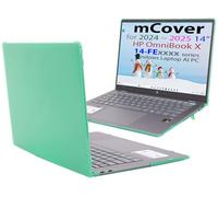 mCover Funda rígida solo compatible con laptop HP OmniBook X 14-FExxxx Series Windows AI PC de 14 pulgadas de 14 pulgadas (no es compatible con ningún otro modelo HP), color verde