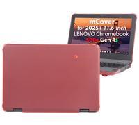 mCover Funda rígida solo compatible con laptop Lenovo 500e Chromebook Gen 4s 2 en 1 de 29.5 cm o posterior (no es compatible con ningún otro modelo Lenovo), color rojo