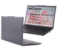 mCover Funda rígida Solo Compatible con Lenovo ThinkPad T14 Gen 5/6 y P14s Gen 5/6 (AMD) 2024-2025 de 14 Pulgadas (con bisagra de 180°, no es Compatible con ningún Otro Modelo Lenovo), Color Negro