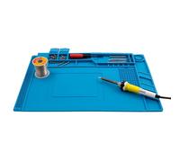McPower Almohadilla de trabajo Soldadura Estera del Silicón | LM-16 | Base para Mesa 45x30cm, Alfombrilla de Silicona para Reparación, Resistente al Calor hasta 500°C, Antiestática